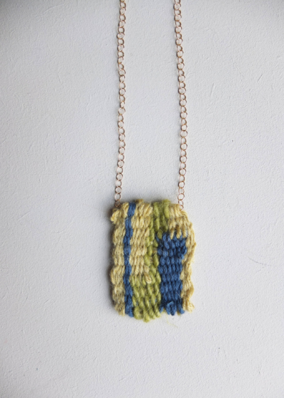 Alternative view of Botanical Dutch Lobelia Flower Woven Necklace