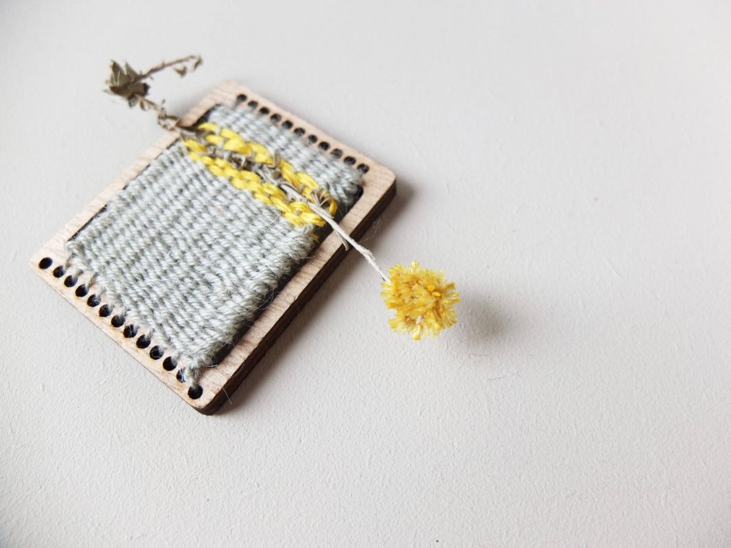 Cotton, Linen & South African Cape Gold Brooch