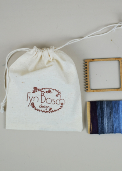 Alternative view of Corn Flower Blue DIY weaving kit small