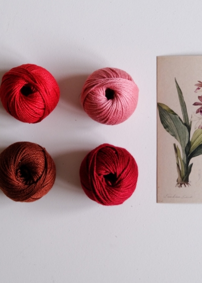 orchid red cotton yarn diy