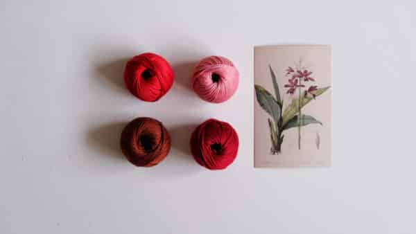 orchid red cotton yarn diy