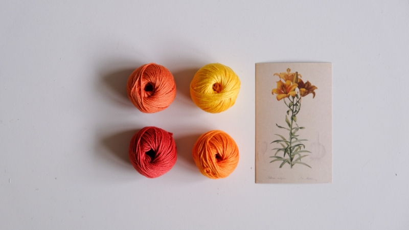 orange lily cotton diy kit