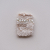 miniature weaving with mohair & natural pearls. Affordable art. Small artwork